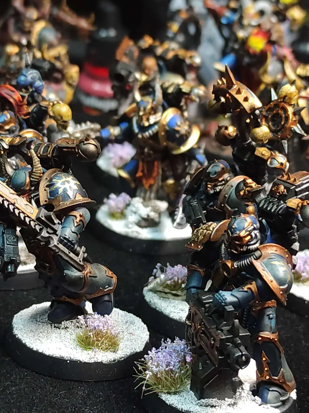 Marines del Caos — Artilleros pesados — miniatura WARHAMMER 40K pintada por encargo por Bierzo Art Studio