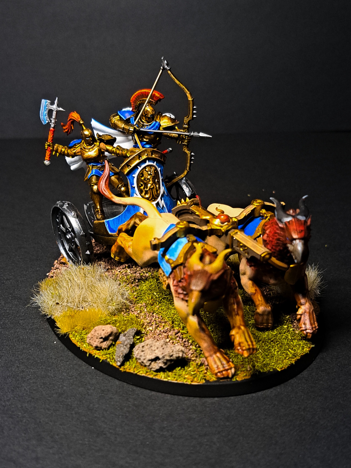 Stormcast Eternals — Carro con leones alados — miniatura AGE OF SIGMAR pintada por encargo por Bierzo Art Studio