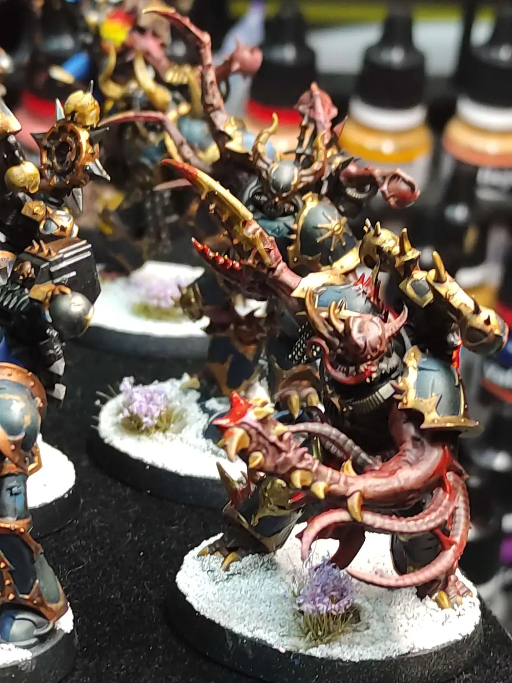 Marines del Caos — Poseídos — miniatura WARHAMMER 40K pintada por encargo por Bierzo Art Studio