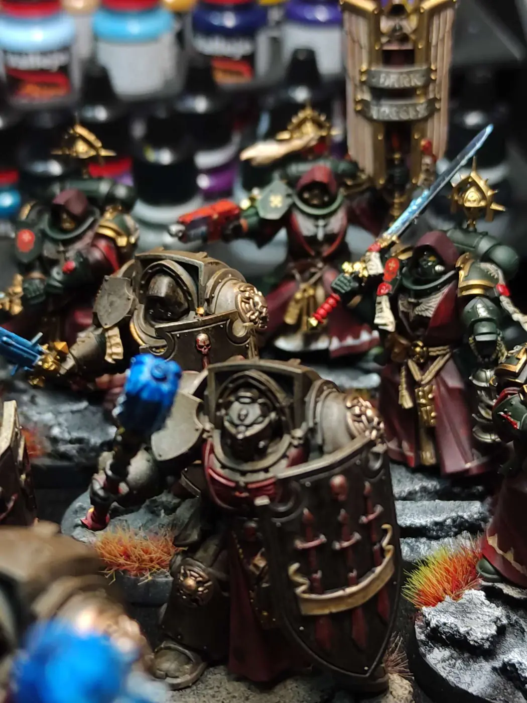 Dark Angels — Formación de batalla — miniatura WARHAMMER 40K pintada por encargo por Bierzo Art Studio