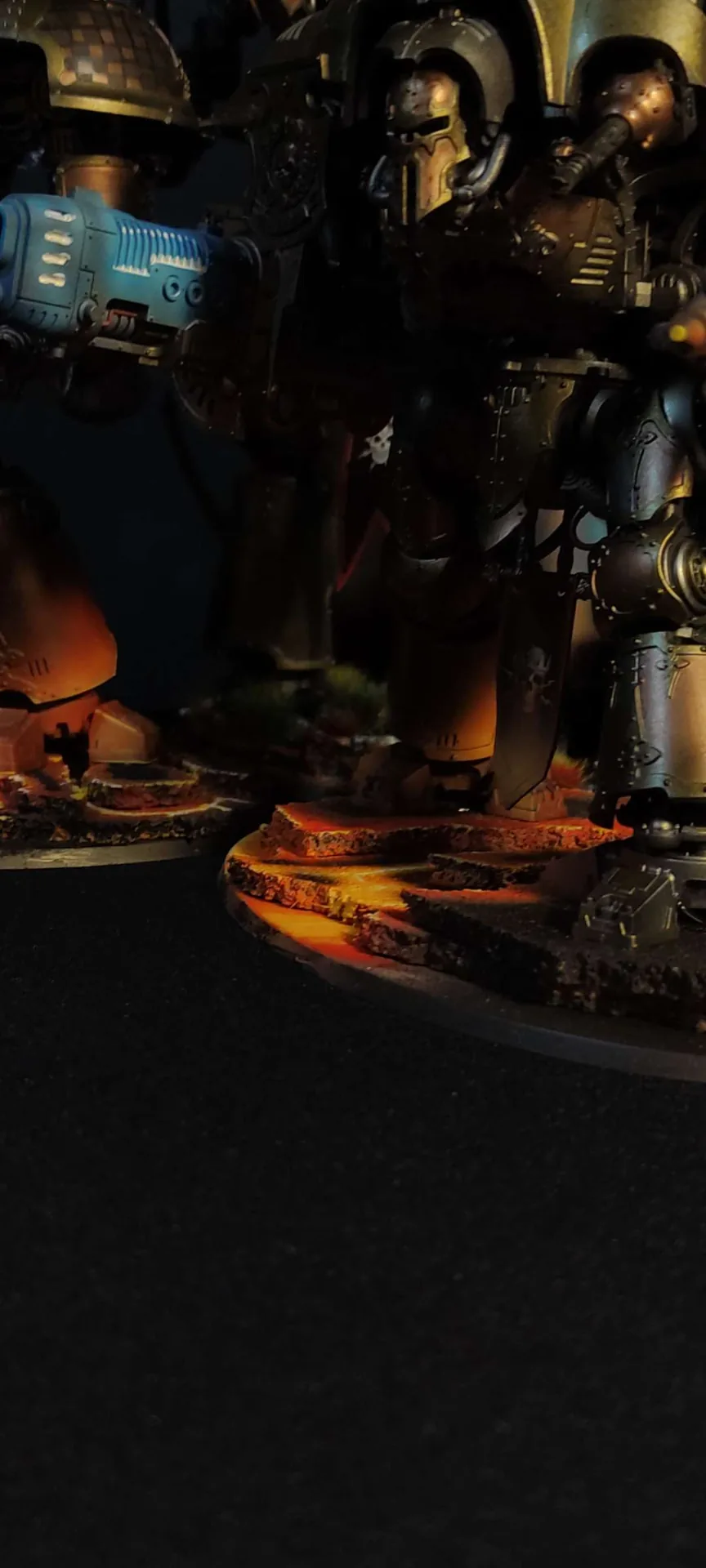 Imperial Knights — Detalle de las peanas — miniatura WARHAMMER 40K pintada por encargo por Bierzo Art Studio